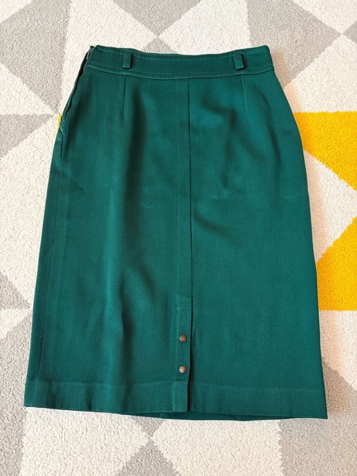 Jupe vintage en laine Gaston Jaunet Taille 42 - photo numéro 2