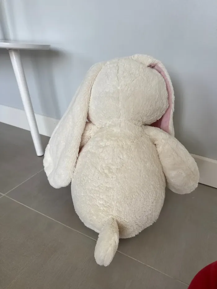 Grosse peluche lapin pour enfants ou bébé cadeau ou décoration - photo numéro 4