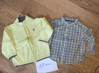 Ensemble chemise + gilet – Obaïbi – 12 mois