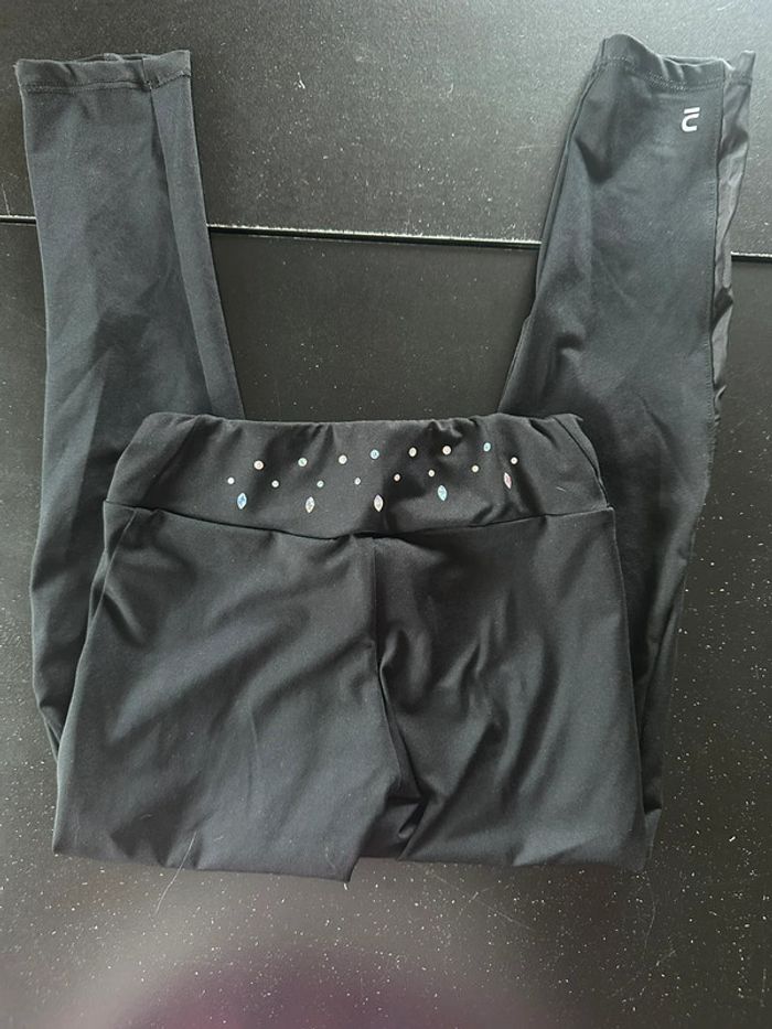 Legging de gym noir décathlon 7/8ans - photo numéro 2