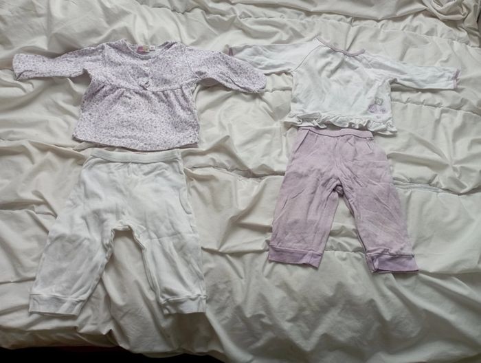 Lot 2 pijamas 2 PCS sans pied 12 mois 74 cm l enfant do