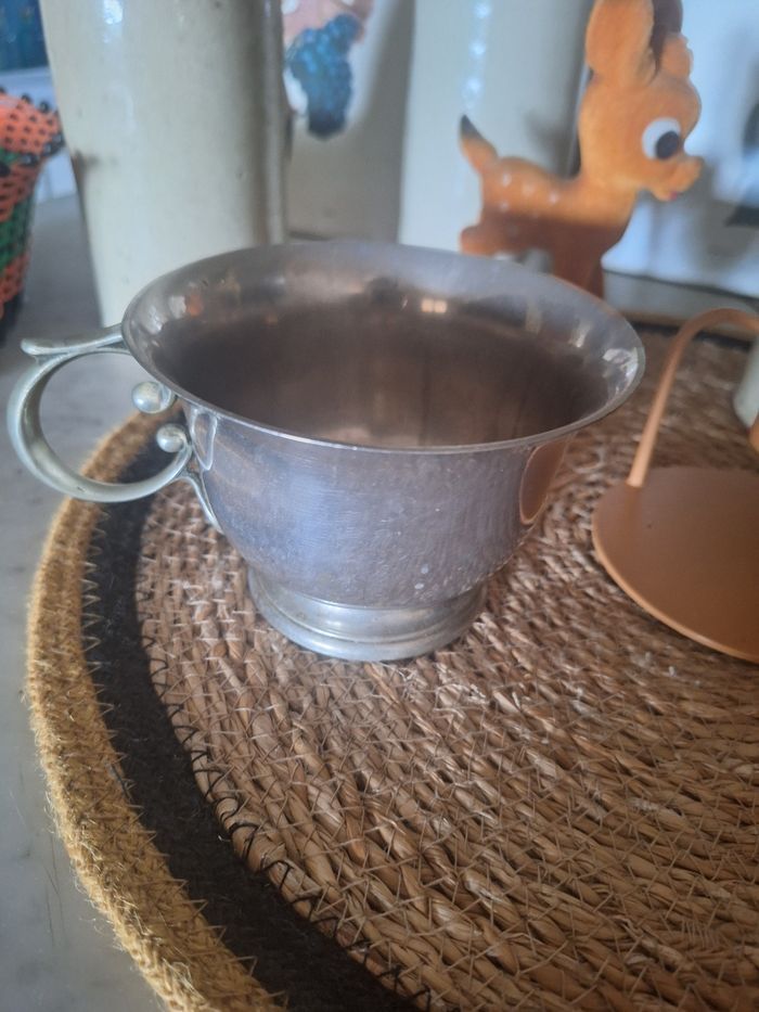 Tasse ancienne en métal argenté Bernadorf - photo numéro 4