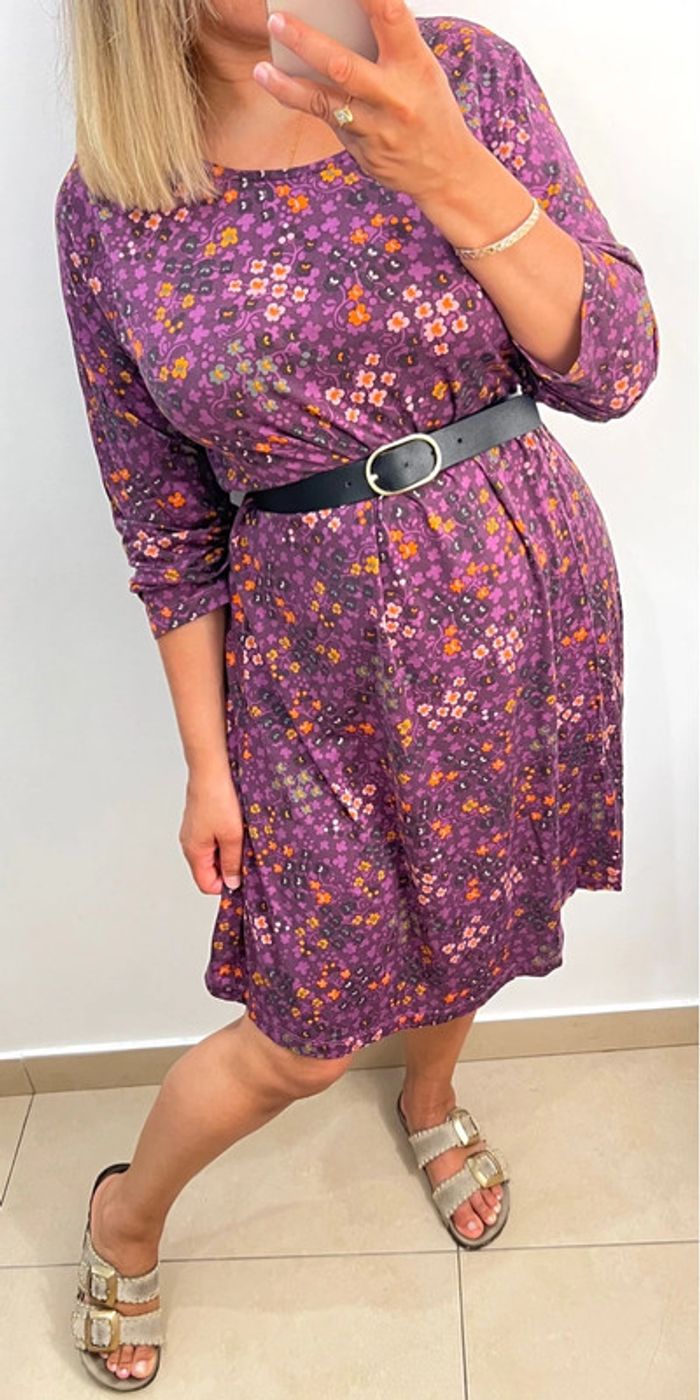 đž Robe fleurie violette â les girls les boys Taille M