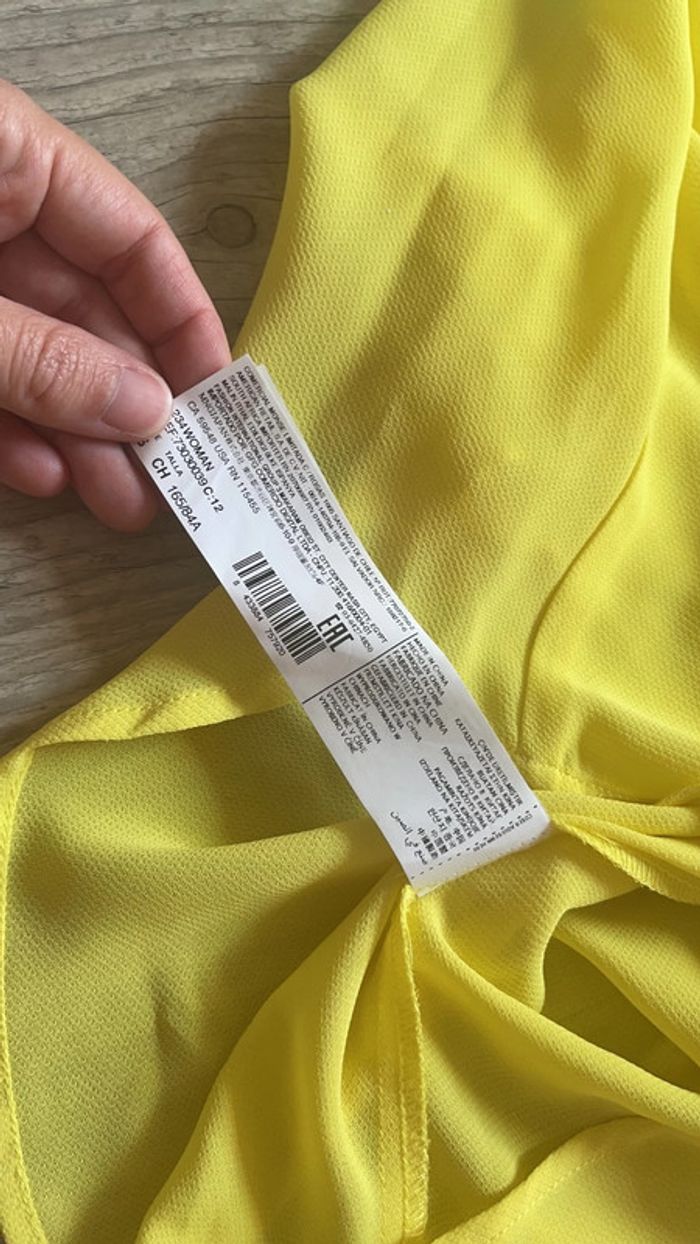 Teeshirt mango jaune taille s - photo numéro 4