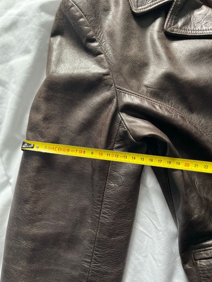 Veste courte cuir marron - photo numéro 6