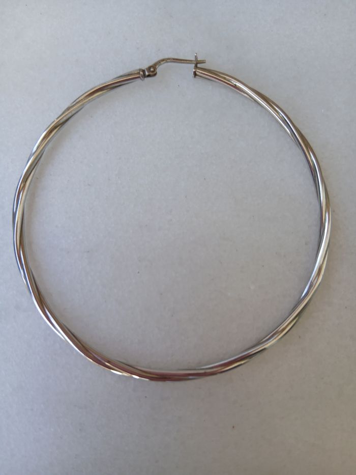 Créoles torsadées en argent - photo numéro 2