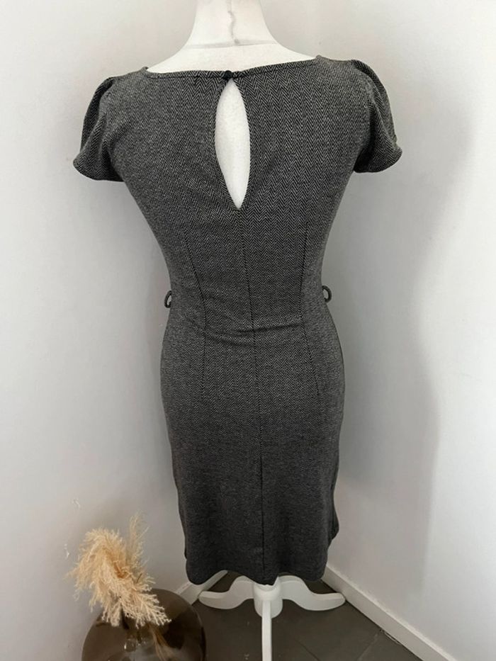 Robe chinée grise cintrée mango S - photo numéro 5