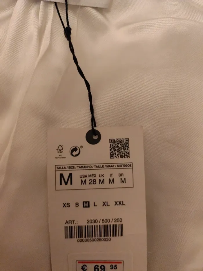 Veste classique tweed blanc Zara M neuve - photo numéro 6