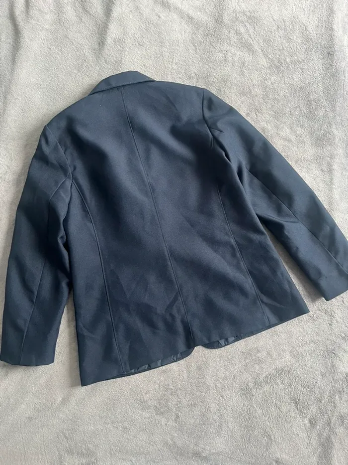 Blazer vintage bleu marine unisexe – écusson brodé – T.40 - photo numéro 7