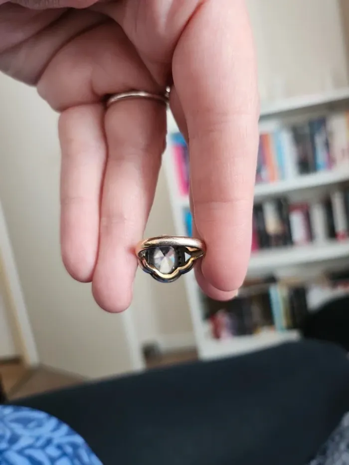 Bague en quartz blanc et argent 925 taille 50 - photo numéro 8