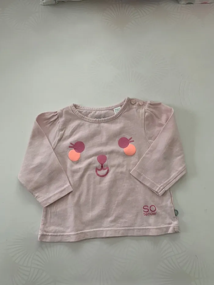 Lot fille de 3 t-shirts manches longues 6m - photo numéro 4