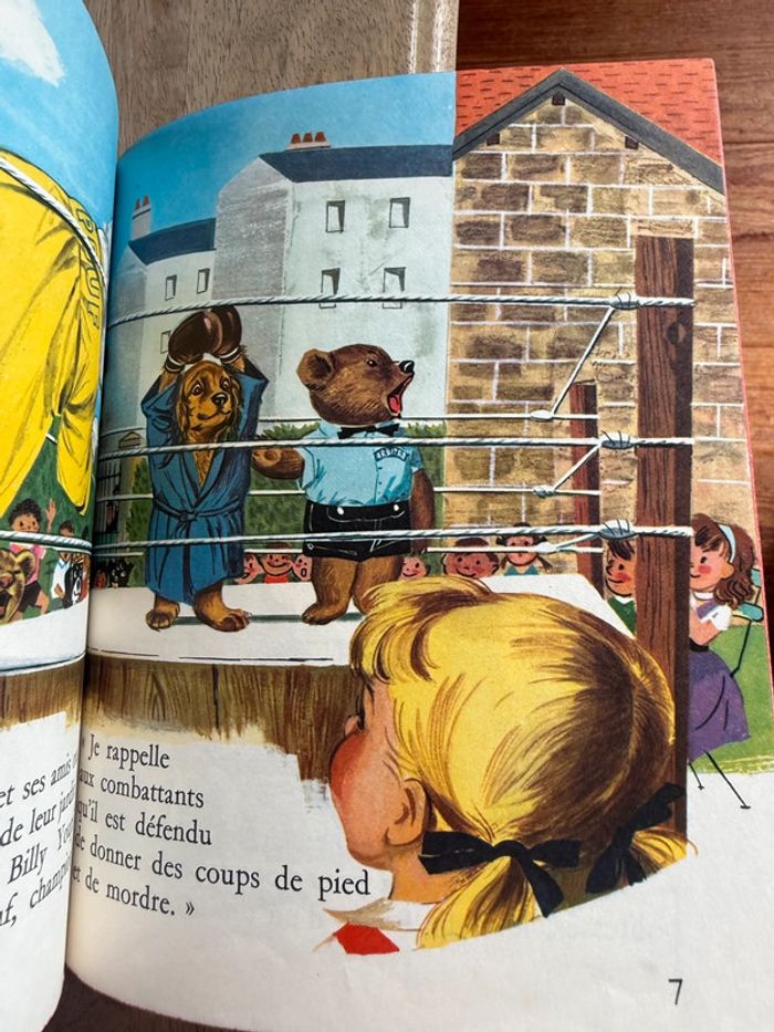 Livre ancien vintage Pouf et Youpi boxeurs les albums roses Pierre Probst Caroline Hachette - photo numéro 7
