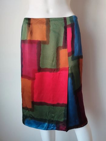 Jupe mi longue en soie taille 40 Balmain