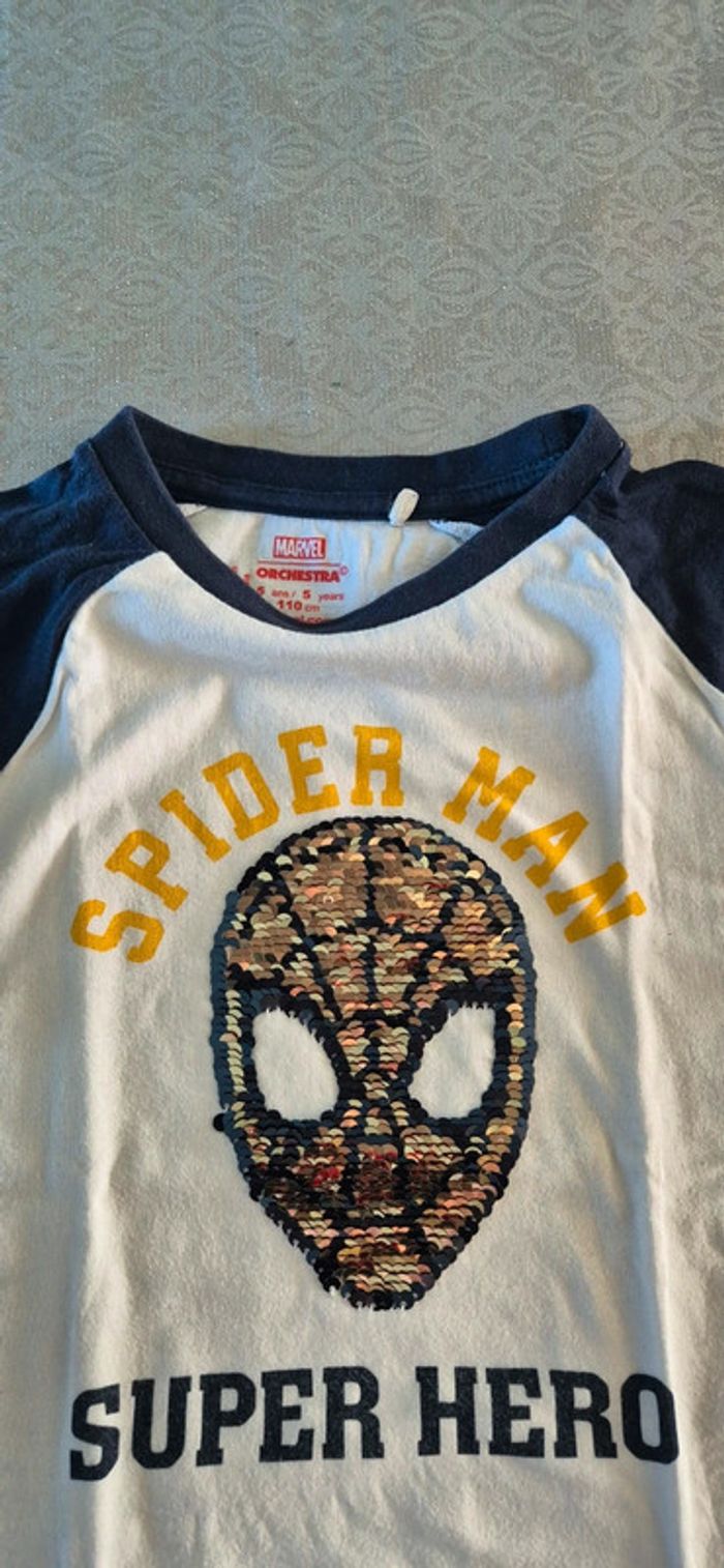 Ensemble Tee-shirt/short spiderman marvel orchestra 5 ans - photo numéro 2