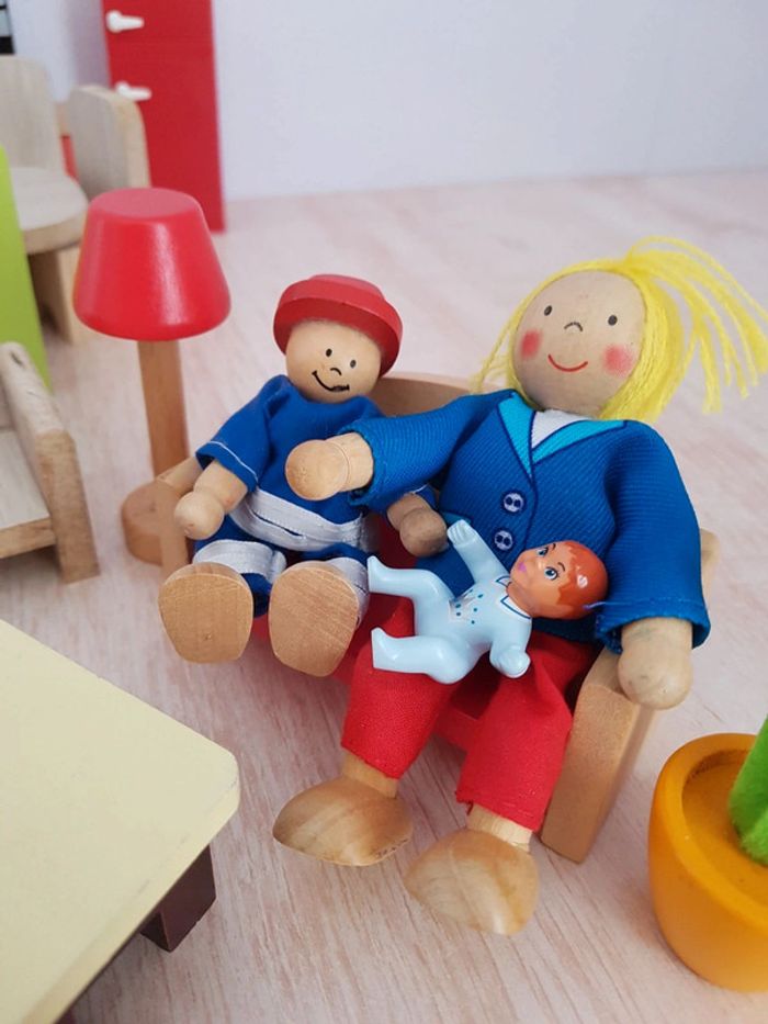 Salon Melissa&Doug, chambre d'enfants et mobilier en bois pour maison de poupée - photo numéro 11