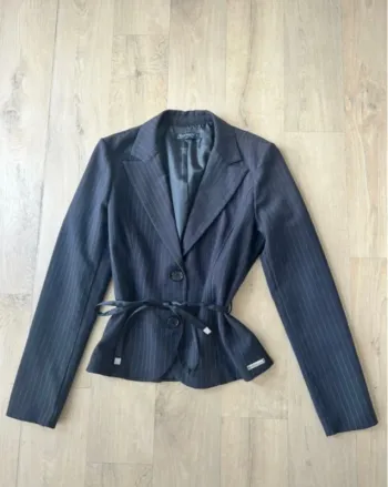 Blazer classique vintage avec ceinture