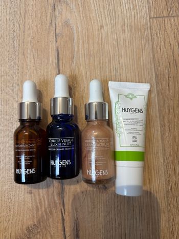 Lot soins visage Huygens Paris – huiles & crème hydratante bio (neufs)