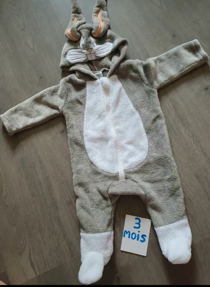 Pyjama surpyjama polaire 0/3mois garçon Looney tunes - photo numéro 2