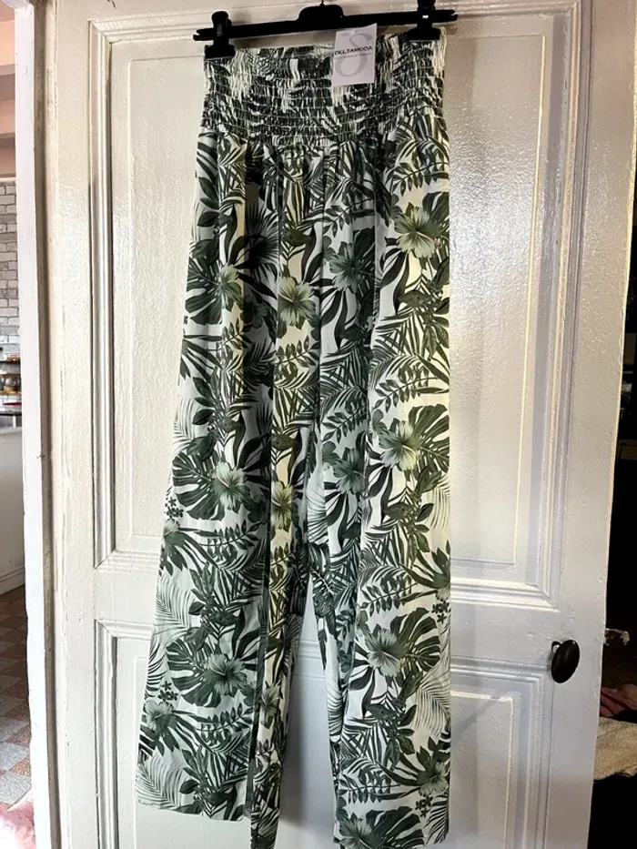 Pantalon fluide été fleurie taille unique - photo numéro 5