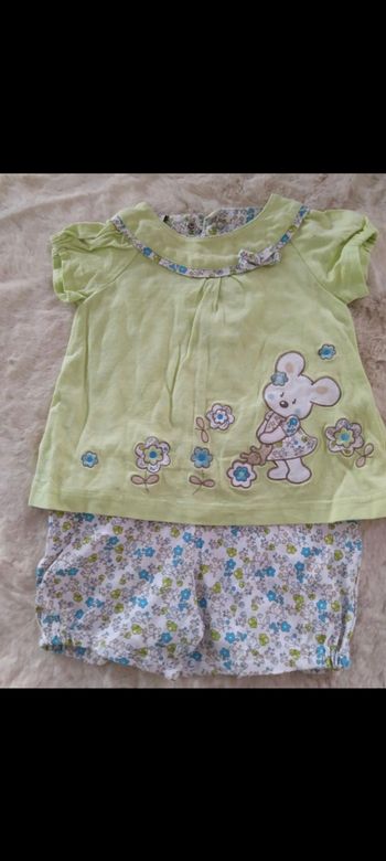 Ensemble barboteuse bébé fille en 6 mois