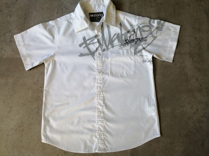 Chemise blanche et grise manches courtes 12 ans Billabong - photo numéro 2