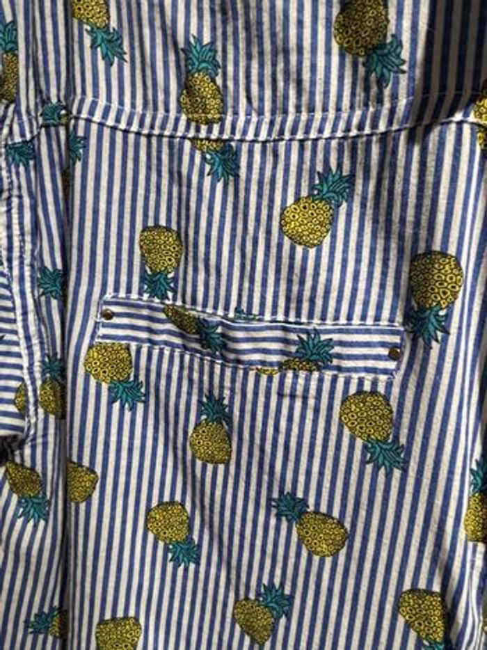 Chemise manches courtes ananas 100% coton - photo numéro 4