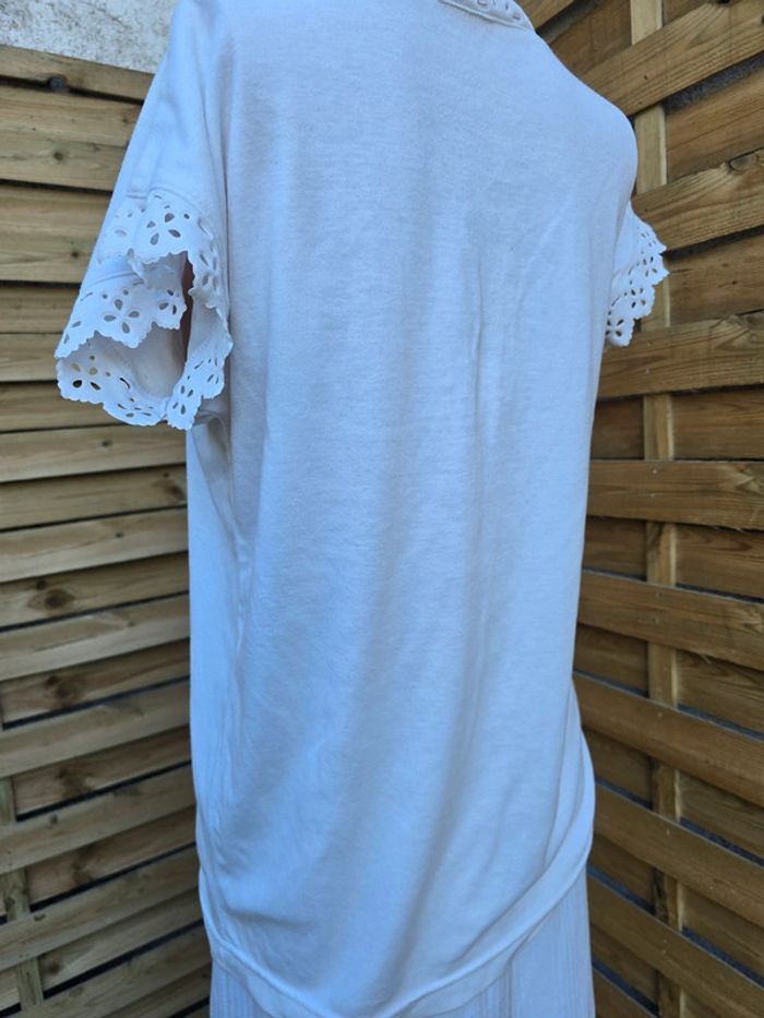 Tee-shirt broderie et découpe 🍒vintage 80🍒taille 38/40 - photo numéro 4