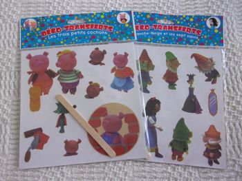 lot de 2 déco transferts