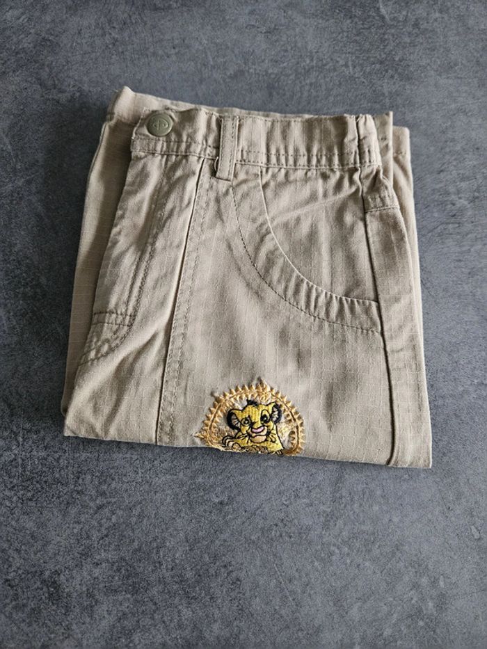 Bermuda cargo garçon - Taille 6 ans (114cm) - Disney Le Roi Lion - Beige feldspath - photo numéro 16