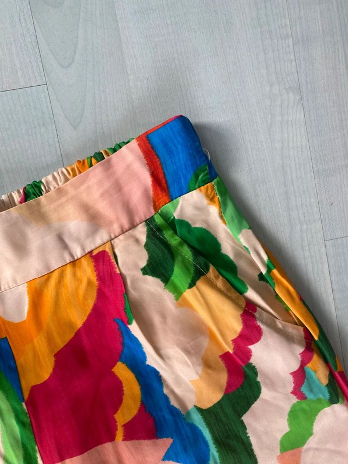 Pantalon fluide soyeux multicolore senes taille unique - photo numéro 4