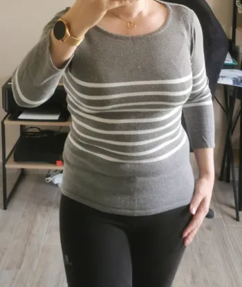 Pull fin manche 3/4