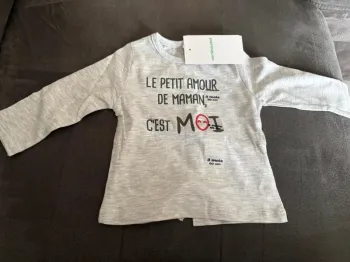 T shirt bébé manche longue 3 mois