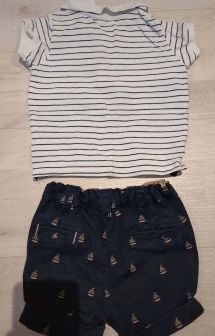 Ensemble short polo taille 6 mois, kiabi - photo numéro 4