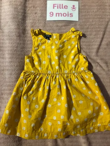 Robe manches courtes 9 mois