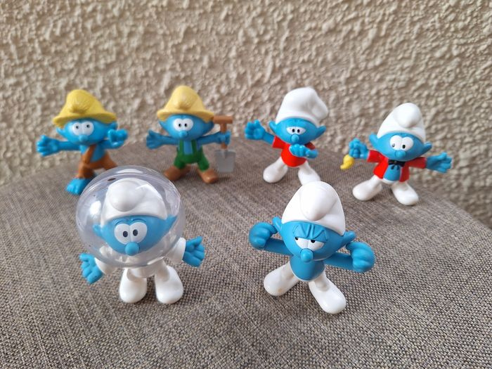 6 figurines schtroumpfs 2018