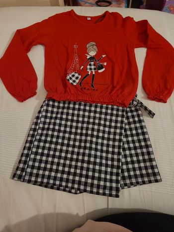 Ensemble short t-shirt manches longues 8ans