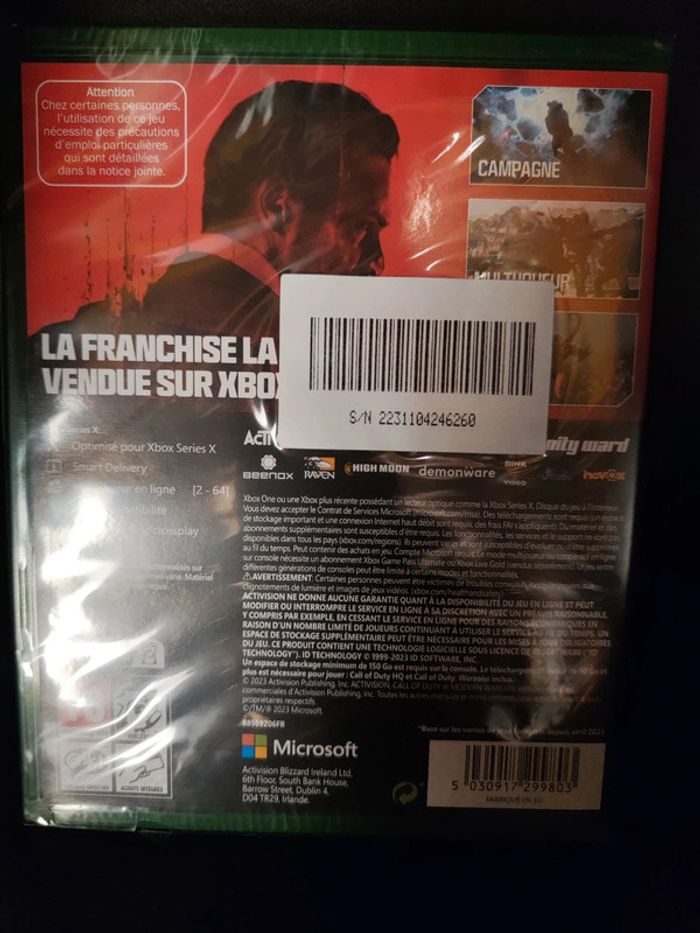 Jeu Xbox Series X Call Of Duty Modern Warfare 3 neuf sous blister - photo numéro 2