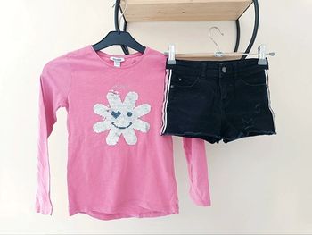 8 ans ensemble teeshirt Okaïdi et short kiabi