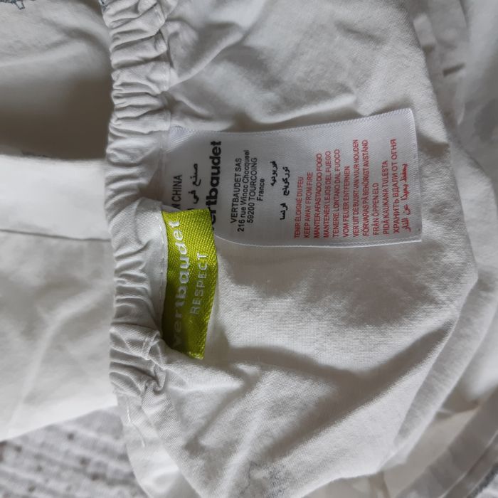 2 draps housse matelas Hérissons Vertbaudet + vert Ikea 60x120cm - photo numéro 3