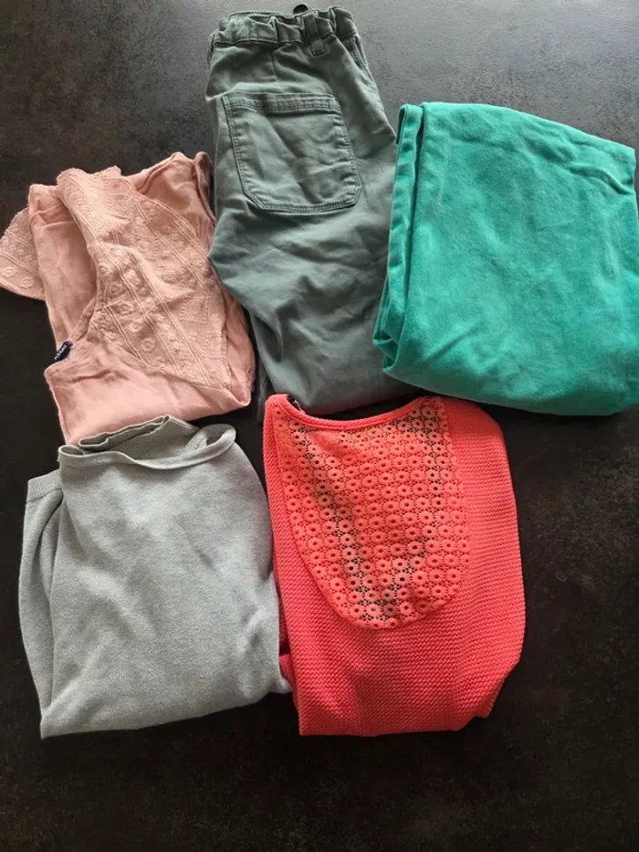 Lot vêtements fille 10 ans Kiabi, okaidi..