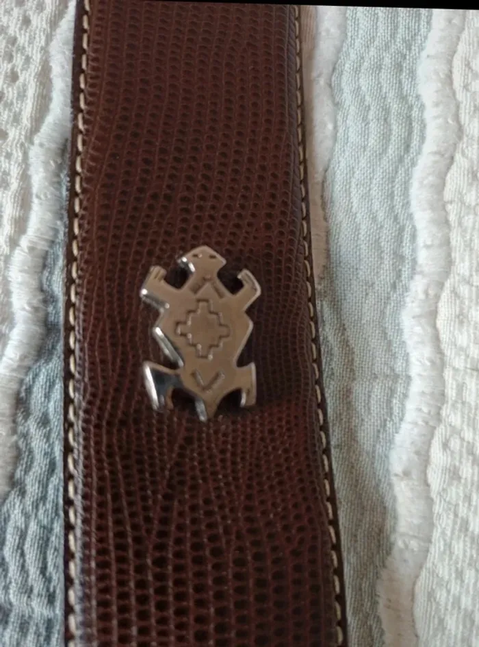 Ceinture 70 cm croûte de cuir de vachette SO&CO - photo numéro 3