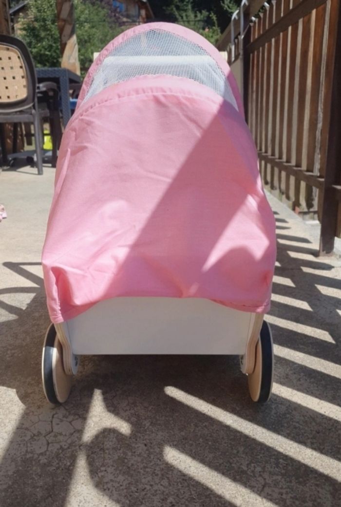 Landau en bois,poupée - photo numéro 4