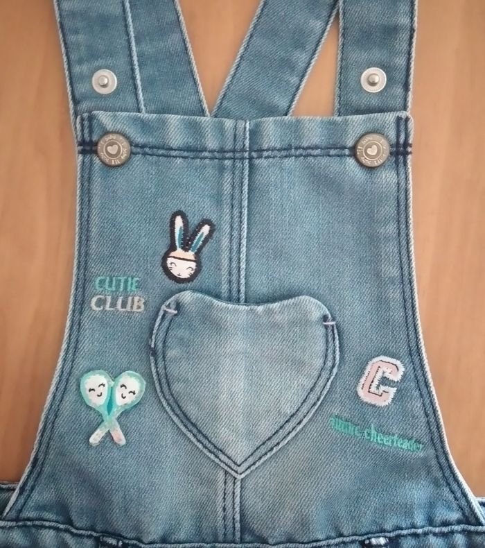 Salopette short en jeans 3 ans fille Tex baby - photo numéro 2