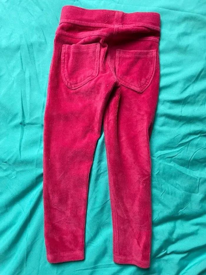 Pantalon velours côtelé Kiabi - 98 cm - Taille 3 ans - rose - photo numéro 3