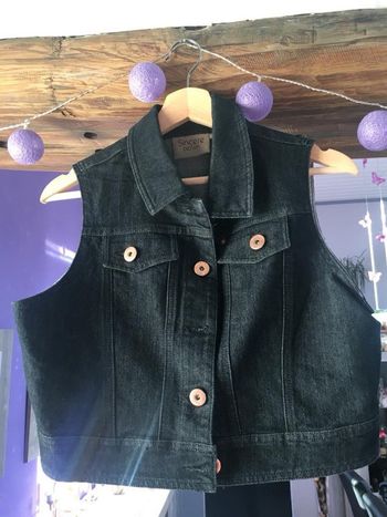 Veste en Jeans Courte Sans Manches
