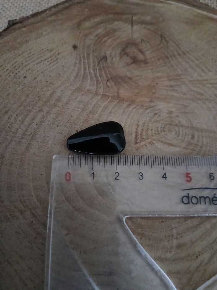 Lot de 50 grosses perles en verre gouttes noires - photo numéro 3