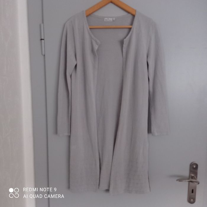 Long gilet gris t36/38