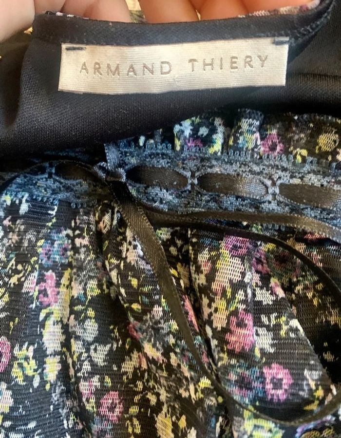 Haut manche longue vintage motif floraux / Armand Thiery - photo numéro 2