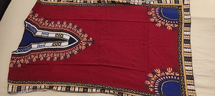 Robe tunique africaine bordeaux - photo numéro 5