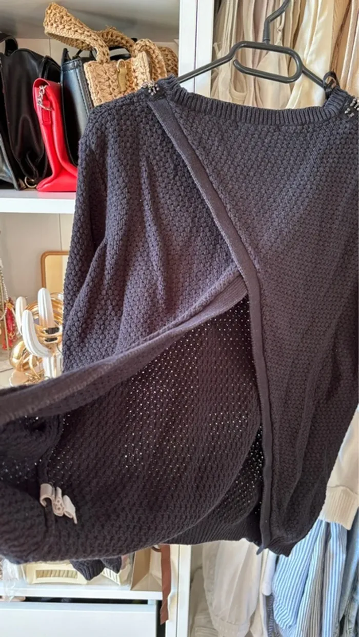 Joli pull en maille col Claudine - photo numéro 4